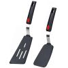 Silicone Spatula Turner Set of 2, 600°F Heat Resistant Cooking Spatulas for Nonstick Cookware