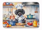 Black Poodle The Chef Memory Foam Kitchen Mat Machine Washable Anti-Fatigue Mat Cushion Comfort Bath Mat or Kitchen Rug