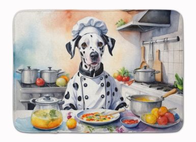 Dalmatian The Chef Memory Foam Kitchen Mat Machine Washable Anti-Fatigue Mat Cushion Comfort Bath Mat or Kitchen Rug