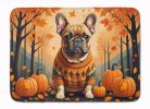 Fawn French Bulldog Fall Memory Foam Kitchen Mat Machine Washable Anti-Fatigue Mat Cushion Comfort Bath Mat or Kitchen Rug