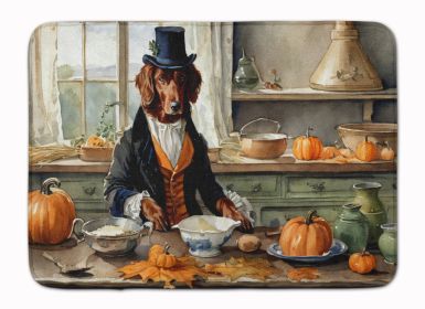 Irish Setter Fall Kitchen Pumpkins Memory Foam Kitchen Mat Machine Washable Anti-Fatigue Mat Cushion Comfort Bath Mat or Kitchen Rug