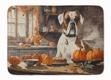 Boxer Fall Kitchen Pumpkins Memory Foam Kitchen Mat Machine Washable Anti-Fatigue Mat Cushion Comfort Bath Mat or Kitchen Rug