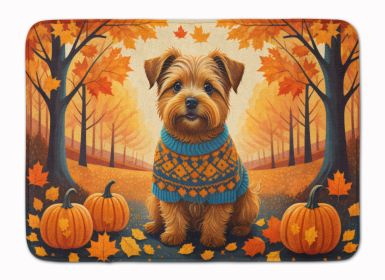 Norfolk Terrier Fall Memory Foam Kitchen Mat Machine Washable Anti-Fatigue Mat Cushion Comfort Bath Mat or Kitchen Rug