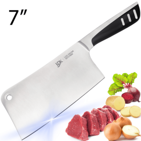 Lux Decor Kitchen Butcher Knife Stainless Steel - 7 Inch Multi Purpose Best for Home Kitchen and Restaurants Chef Knife Heavy Duty Chopper Meat Cleave