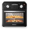 Geek Chef Air Fryer 10QT, Countertop Toaster Oven, 4 Slice Toaster Air Fryer Oven Warm, Broil, Toast, Bake, Air Fry, Oil-Free, Black Stainless Steel