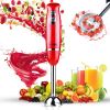 5 Core Immersion Hand Blender 500W Stick Handheld Mixer Kitchen Electric Whisk - HB 1510 BLK/RED