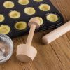 1pc Kitchen Gadgets Wood Egg Tart Pusher Double Side Tart Tamper Pastry Pusher Wooden Egg Tart Mold For Eggtart Mold Baking Cake Kitchen Tools