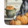 Afghan Hound Fall Kitchen Pumpkins Memory Foam Kitchen Mat Machine Washable Anti-Fatigue Mat Cushion Comfort Bath Mat or Kitchen Rug