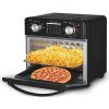 Geek Chef Air Fryer 10QT, Countertop Toaster Oven, 4 Slice Toaster Air Fryer Oven Warm, Broil, Toast, Bake, Air Fry, Oil-Free, Black Stainless Steel