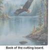 Eagle in Flight Glass Cutting Board Decorative Tempered Glass Kitchen Cutting and Serving Board Large Size Chopping Board