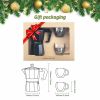 Stovetop Espresso Maker RAINBEAN 6-Cup Espresso Cup Moka Pot Classic Cafe Maker Percolator Italian Coffee Maker Italian Espresso for Gas or Electric A