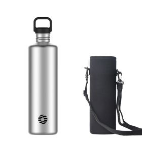 2L Stainless Steel Water Bottle | 2 Litre Single Wall Water Uninsulated Canteen | Eco Friendly Reusable Bottle | Plastic Free and Leakproof Metal Wate (Color: sliver)