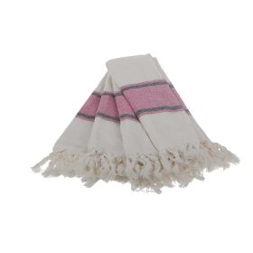 Smyrna Turkish Hand / Kitchen Towel 4 pack 23x17in (Color: Pink)