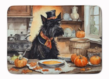 Scottish Terrier Fall Kitchen Pumpkins Memory Foam Kitchen Mat Machine Washable Anti-Fatigue Mat Cushion Comfort Bath Mat or Kitchen Rug (default: default)