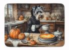 Schnauzer Fall Kitchen Pumpkins Memory Foam Kitchen Mat Machine Washable Anti-Fatigue Mat Cushion Comfort Bath Mat or Kitchen Rug