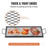 VEVOR X-Marks Fire Pit Grill Grate, Rectangle Cooking Grate, Heavy Duty Steel Campfire BBQ Grill Grid with Handle & Support X Wire