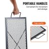 VEVOR X-Marks Fire Pit Grill Grate, Rectangle Cooking Grate, Heavy Duty Steel Campfire BBQ Grill Grid with Handle & Support X Wire