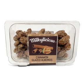 Milkylicious-Cinnamon Glazed Almonds 4oz (Material: Cinnamon Glazed Almonds, size: 4 Oz)